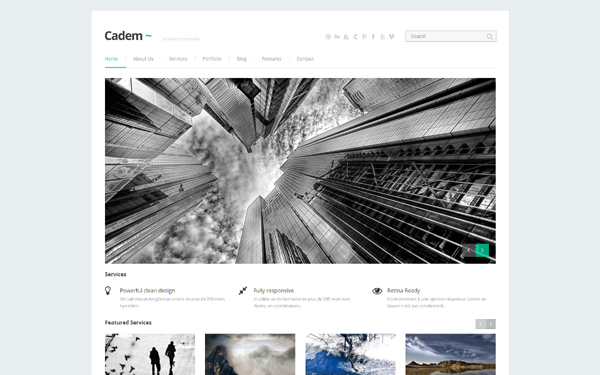 Bootstrap theme Cadem - Responsive HTML5 Template