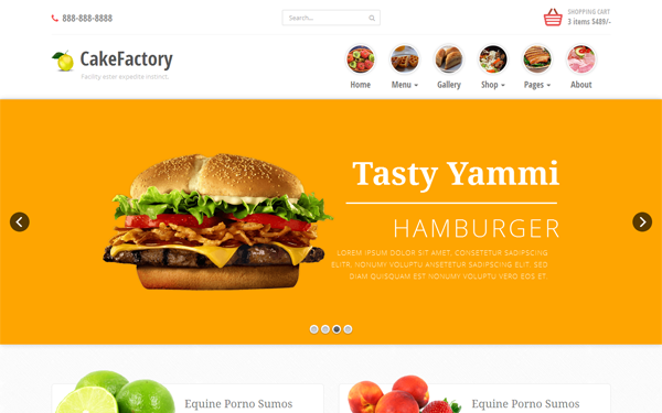 Bootstrap theme Cakefactory - Bootstrap Restaurant Theme