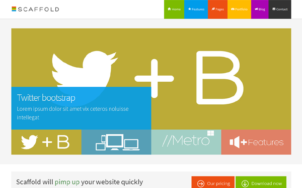 Bootstrap template Scaffold - Metro Style Template