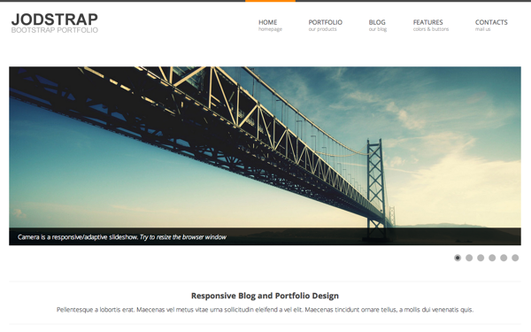 Bootstrap theme Jodstrap - Portfolio Theme
