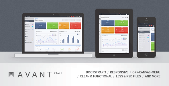 Bootstrap theme Avant - Clean and Responsive Bootstrap 3 Admin