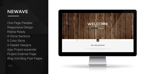 Bootstrap theme Newave - Responsive One Page Parallax Template