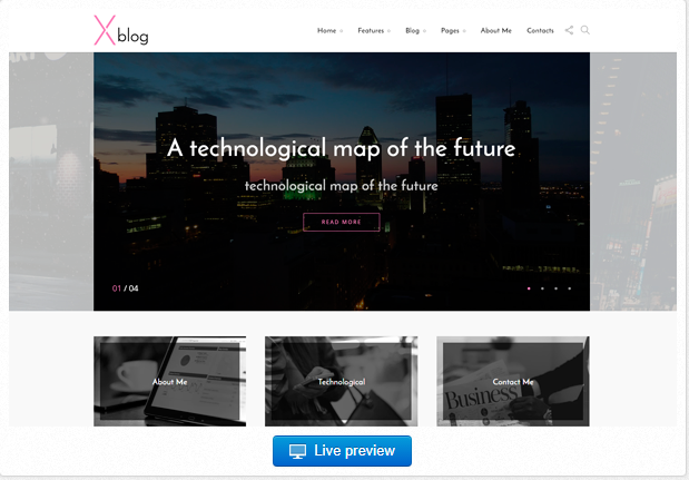 Bootstrap theme Xblog - Multipurpose Blogging Template