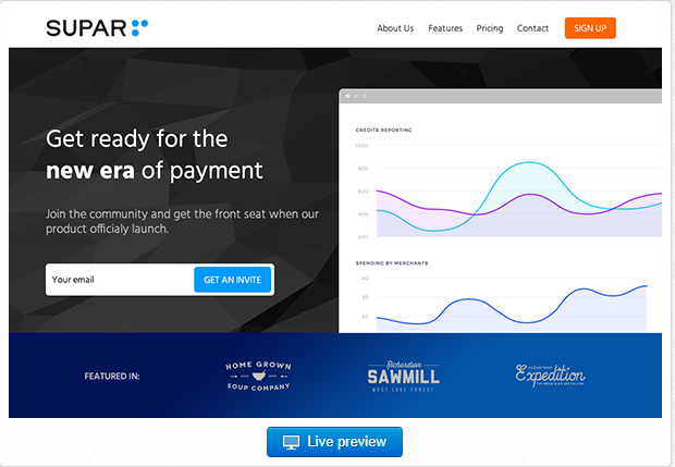 Bootstrap theme Supar - Multipurpose Landing Page