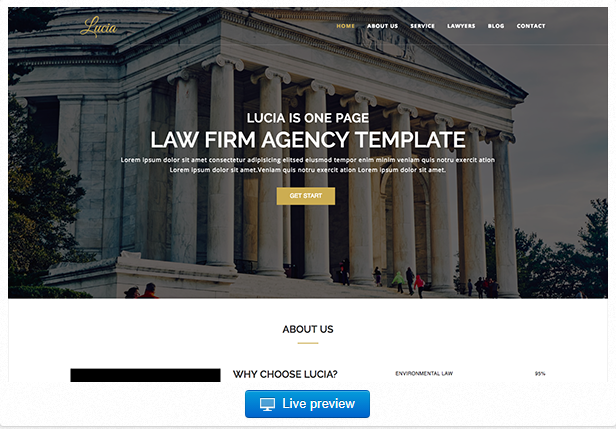 Bootstrap theme Lucia - Law Firm / Agency HTML Template