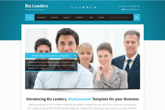 Bootstrap theme Biz Leaders - Responsive Business