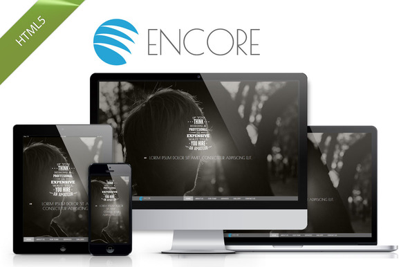 Bootstrap theme Encore - folio Bootstrap theme